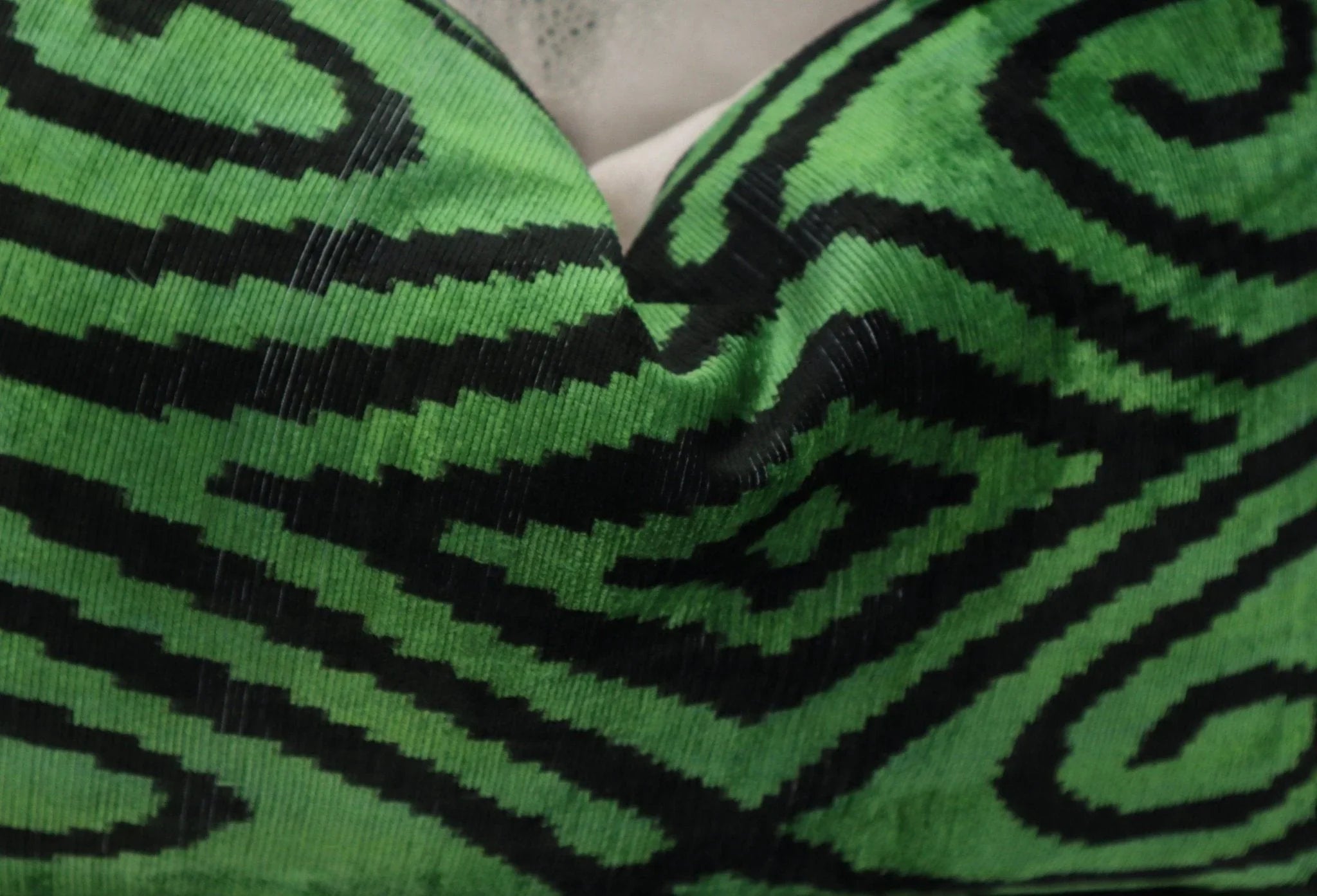 Canvello Decorative Green Throw Pillows for Couch - 16x24 in, angled view - House Of Avana