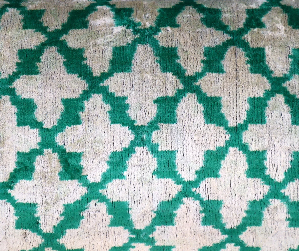 Canvello Decorative Green Throw Pillow Down Filled - 16x24 in, back view - House Of Avana