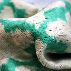 Canvello Decorative Green Throw Pillow Down Filled - 16x24 in, texture detail - House Of Avana