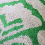 Canvello Handmade Green Velvet Throw Pillows - 16x24, angled view - House Of Avana