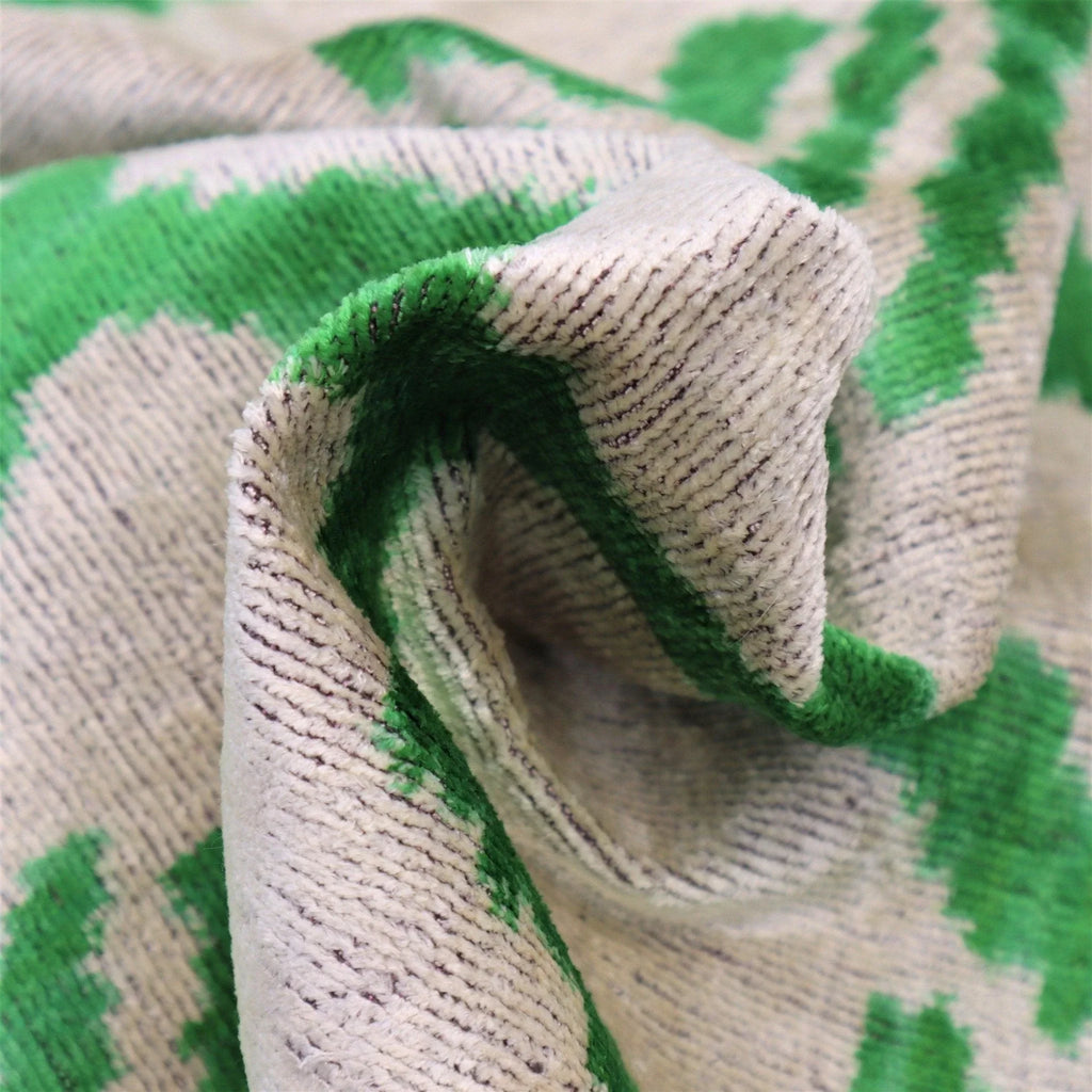 Canvello Handmade Green Velvet Throw Pillows - 16x24, back view - House Of Avana