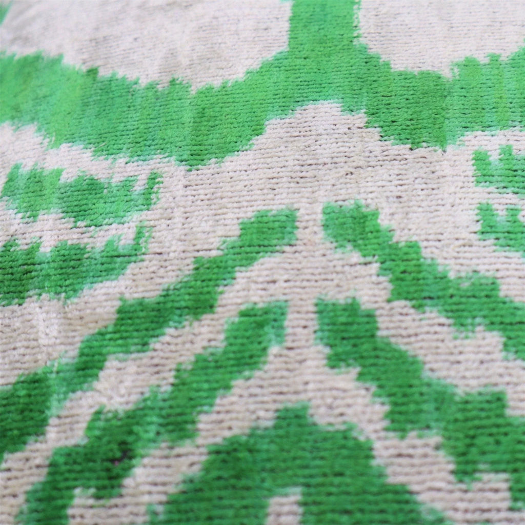 Canvello Handmade Green Velvet Throw Pillows - 16x24, detail shot - House Of Avana