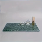 Elegant Marble Bathroom Tray - Luxury Vanity Organizer, Green Marble Texture, Polished Bathroom Decor,... - House Of Avana