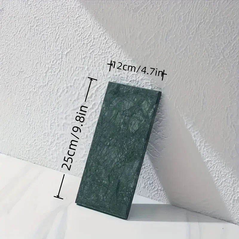 Elegant Marble Bathroom Tray - Luxury Vanity Organizer, Green Marble Texture, Polished Bathroom Decor,... - House Of Avana