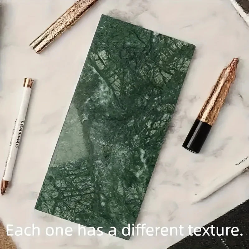 Elegant Marble Bathroom Tray - Luxury Vanity Organizer, Green Marble Texture, Polished Bathroom Decor,... - House Of Avana