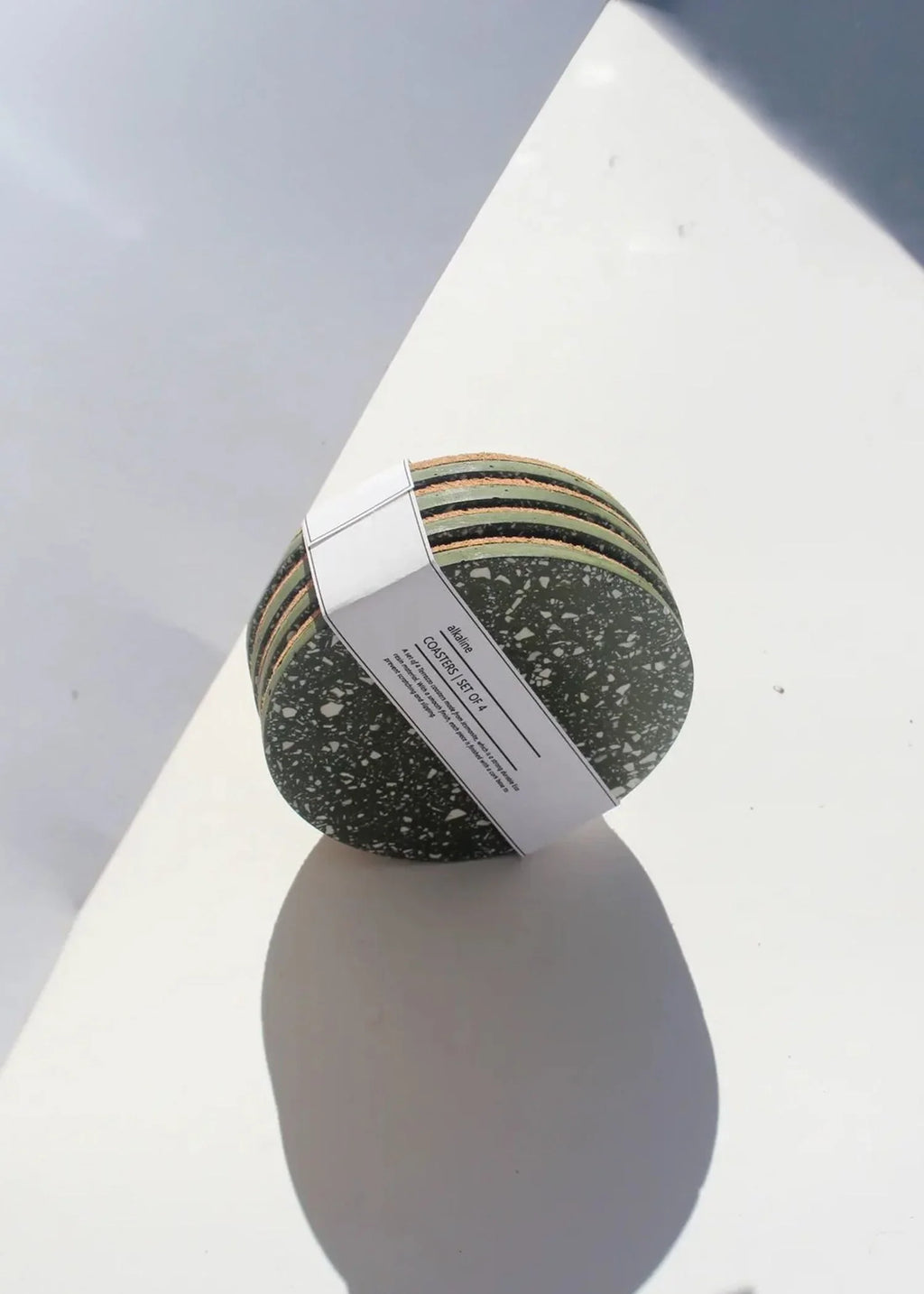Olive Terrazzo Coasters - Set of 4 Kanju Interiors