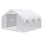 Greenhouse w/ White PE Cover and Heavy Duty Steel Frame 11.5' x 10' x 6.5'
