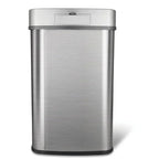 Grey 13-Gallon Stainless Steel Kitchen Trash Can with Motion Sensor Lid