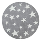 Stars Rug Kids for Nursery In Grey White Pastel Colors RugYourHome