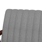 Fabric Accent Chair, Modern Tufted Armchair for Bedroom, Living Room, Upholstered Lounge Chair with Wood Legs, Grey House Of Avana