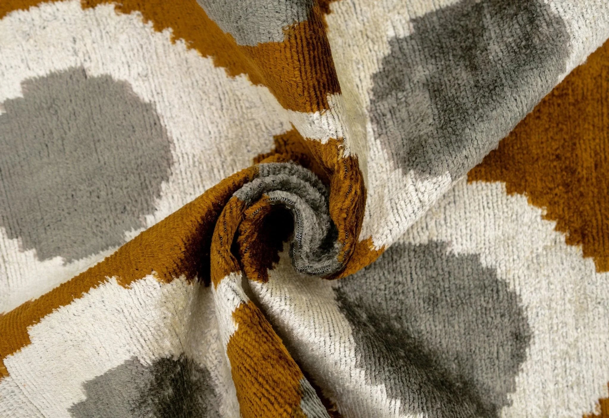 Handmade Velvet Throw Pillow with Mustard and Grey Geometric Design - High-quality 20x20 Inch Decorative... - House Of Avana