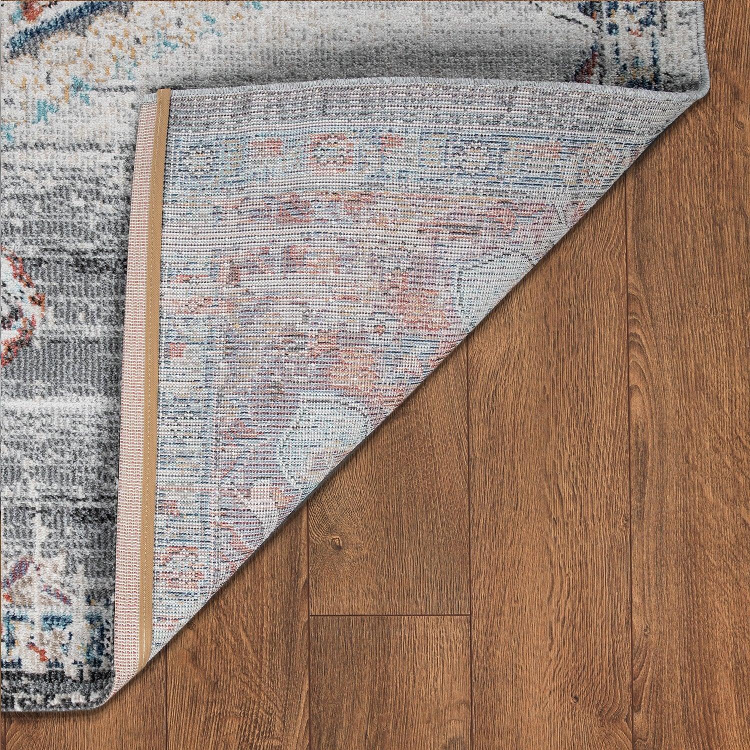 Grey Indoor & Outdoor Rug for Balcony Oriental Pattern, detail shot - House Of Avana