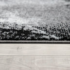 Grey White Area Rug Modern Design with Abstract Paint Effect RugYourHome