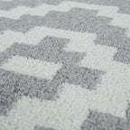 Area Rug Stella Moroccan Diamond Pattern - Pastel Grey White - House Of Avana