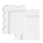 600 Thread Count Scallop Rope Embroidered Cotton Euro Sham Pair Mélange Home