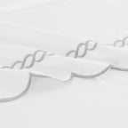 600 Thread Count Scallop Rope Embroidered Cotton Sheet Set Mélange Home