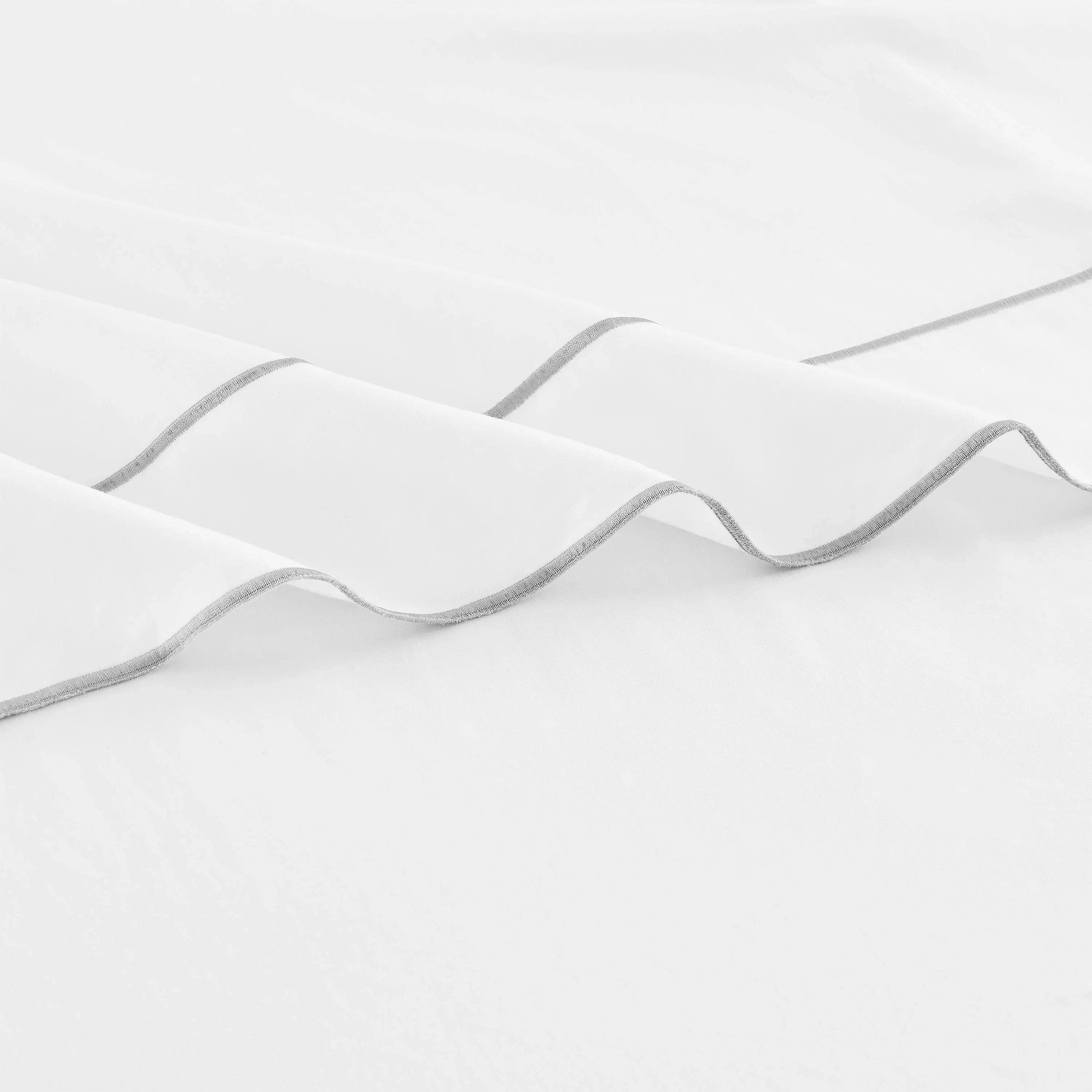 600 Thread Count Framed Sateen Embroidered Cotton Sheet Set Mélange Home