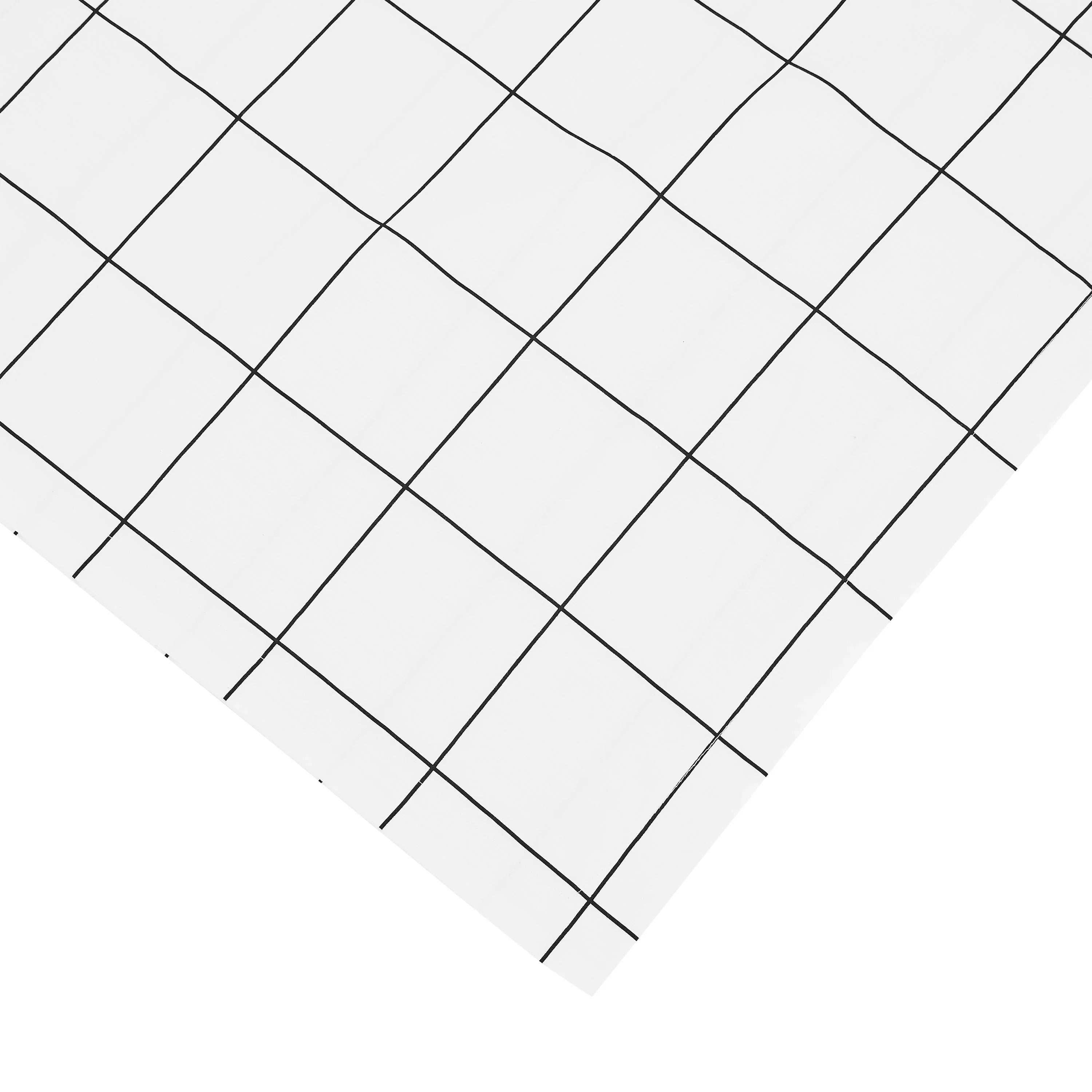Grid Printed Cotton Percale Duvet Set Mélange Home