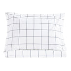 Grid Printed Cotton Percale Duvet Set Mélange Home