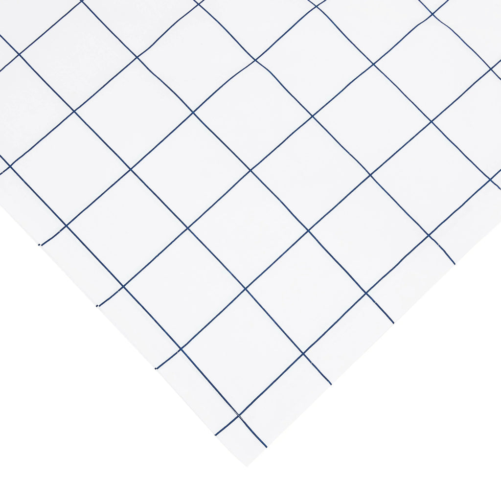 Grid Printed Cotton Percale Duvet Set Mélange Home