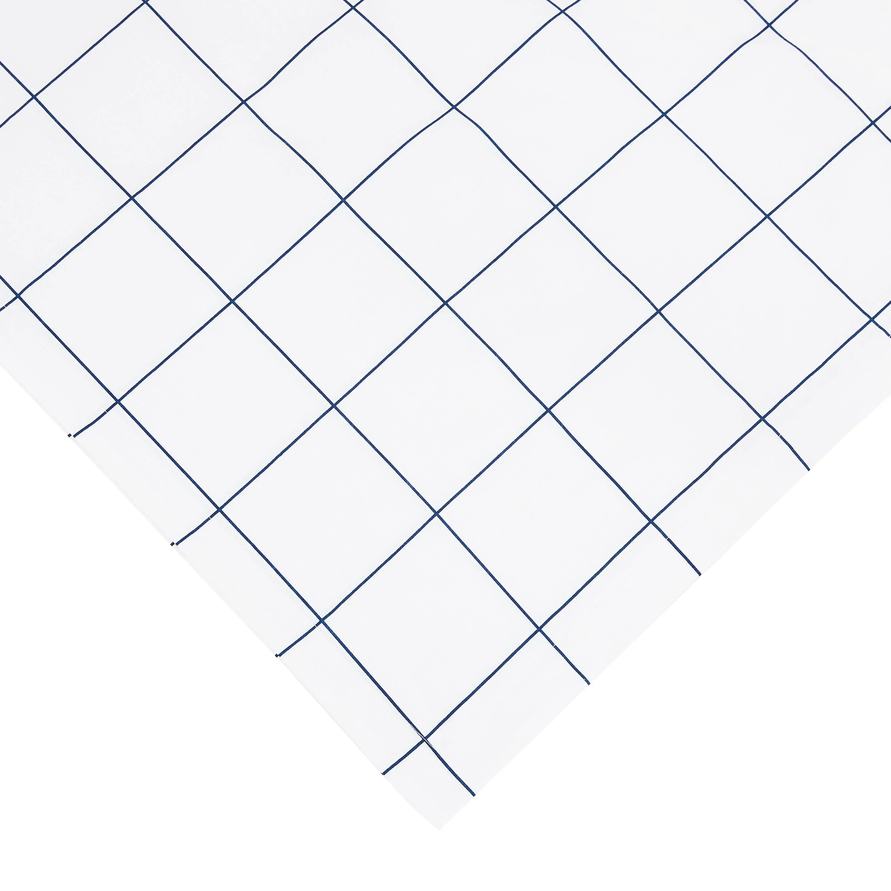 Grid Printed Cotton Percale Duvet Set Mélange Home