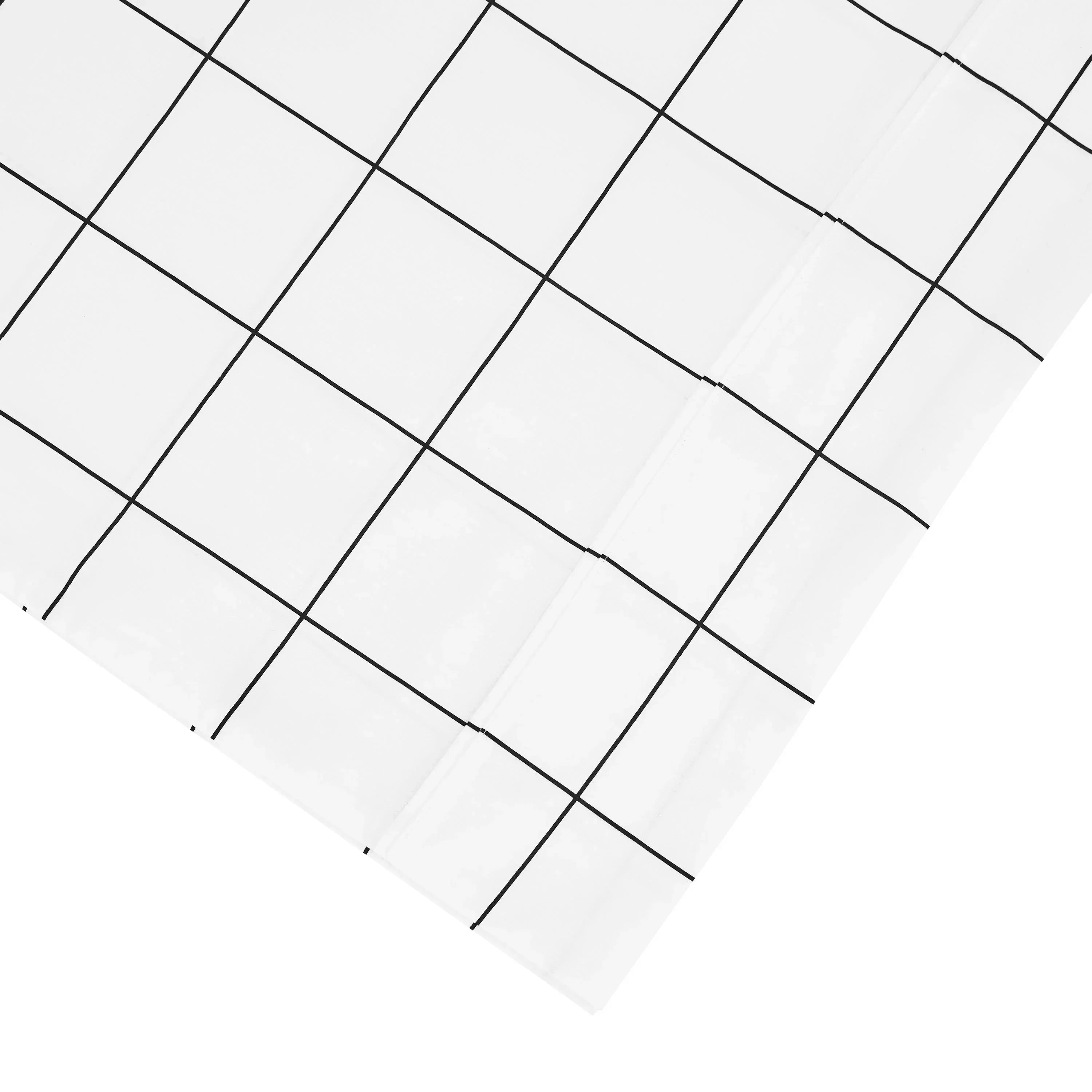 Grid Printed Cotton Percale Pillowcases Mélange Home