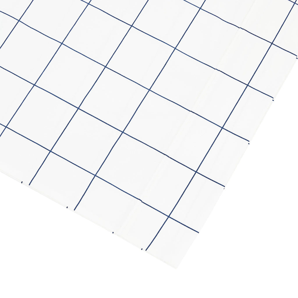 Grid Printed Cotton Percale Pillowcases Mélange Home
