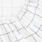 Grid Printed Cotton Percale Sheet Set Mélange Home