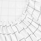 Grid Printed Cotton Percale Sheet Set Mélange Home
