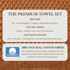 Cotton Diamond Waffle Weave Bath Towel Set - Grayson Collection