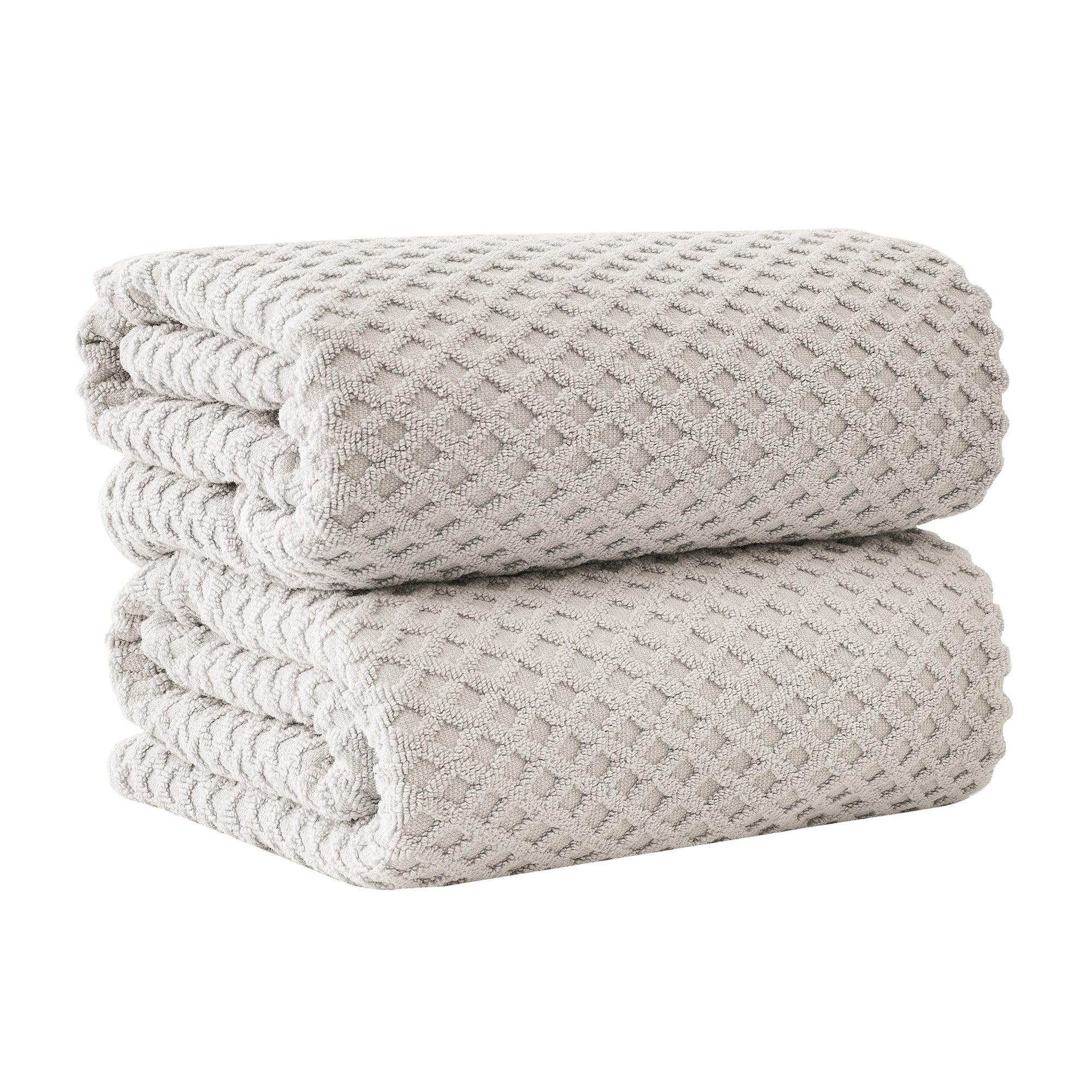 Cotton Diamond Waffle Weave Bath Towel Set - Grayson Collection