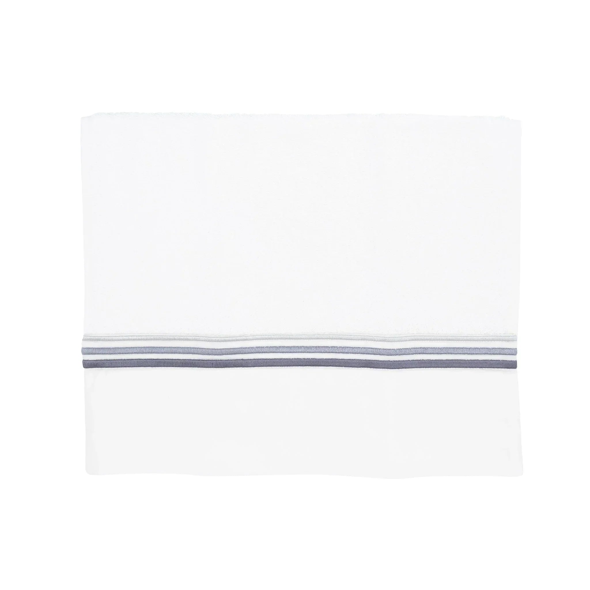 Guest Towels With Gray Stripe French Borders Set of 2 Chouchou Touch
