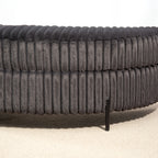 47.2"W Half Moon Storage Ottoman, Upholstered Storage Bench Reversible With Tray And Metal Legs For Living Room, Entryway House Of Avana