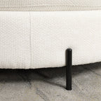 47.2"W Half Moon Storage Ottoman, Upholstered Storage Bench Reversible With Tray And Metal Legs For Living Room, Entryway House Of Avana