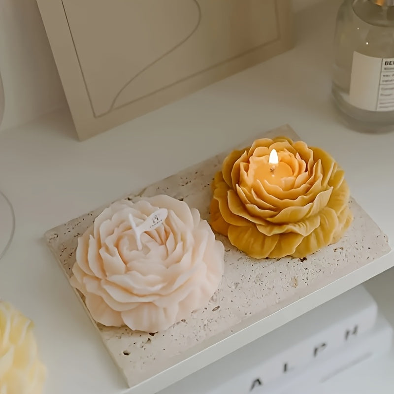 Halloween 5pcs Handcrafted Peony Scented Soy Wax Candles, Single-Wick, Decorative Floral Candles, for Wedding, Party Decor, Mother&Apos;S Day, Valentine&Apos;S, Thanksgiving, Christmas, New Year, Universal Gifts House Of Avana