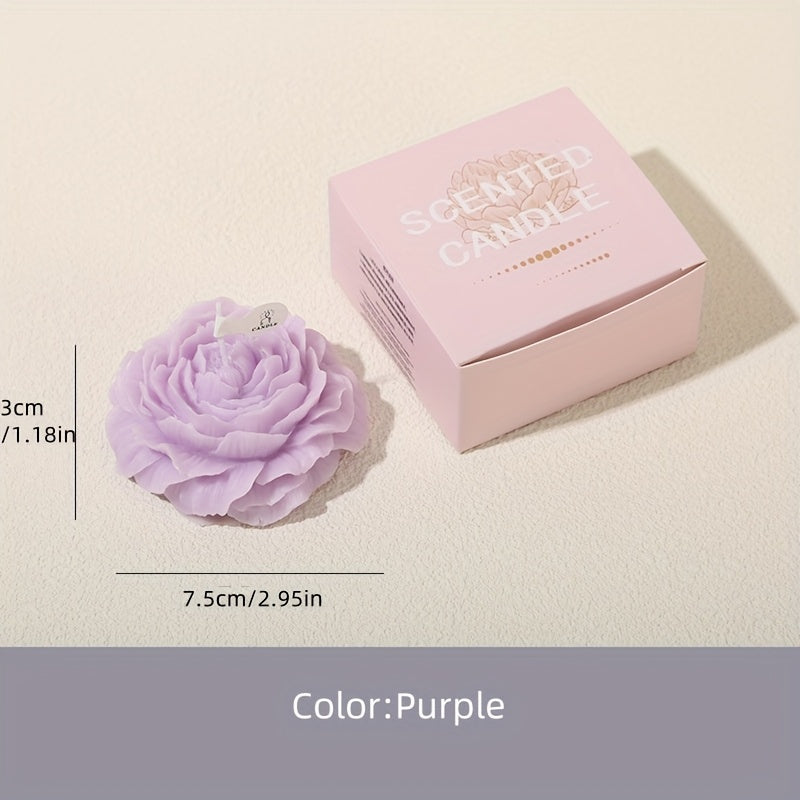 Halloween 5pcs Handcrafted Peony Scented Soy Wax Candles, Single-Wick, Decorative Floral Candles, for Wedding, Party Decor, Mother&Apos;S Day, Valentine&Apos;S, Thanksgiving, Christmas, New Year, Universal Gifts House Of Avana