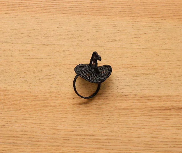 Halloween Napkin Ring with Ghost Bat Witch Hat Options, Handmade Table Decor, Rustic Spooky Party Accent, Fall Dinner Napkin Holder Payton James