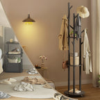 Freestanding Coat Rack Stand, Coat Tree with 11 Hooks, 3 Shelves, 4 Removable Wheels, for Hallway, Bedroom, Living Room House Of Avana