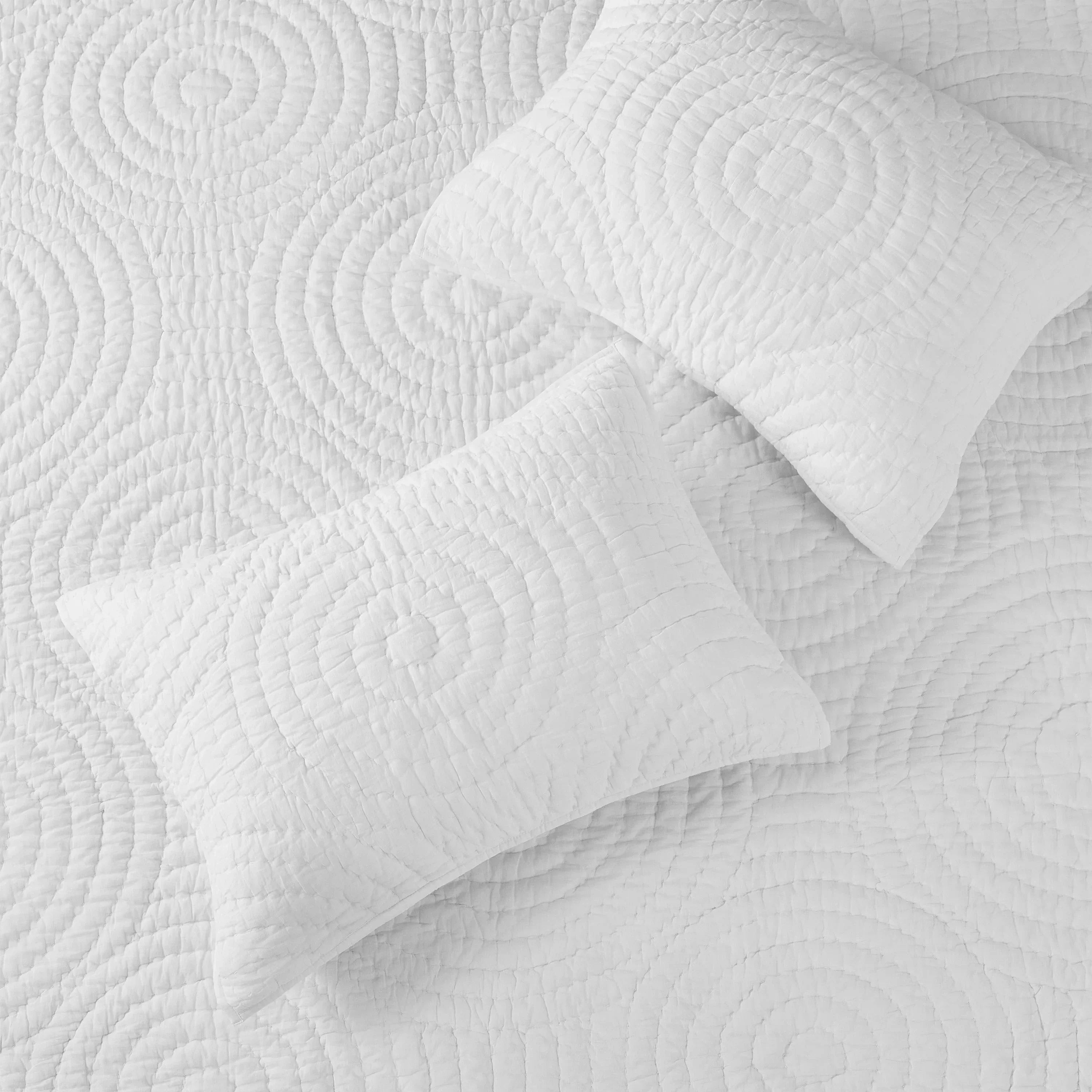 Halo Cotton Voile Hand Stitched Quilt Set Mélange Home