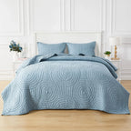 Halo Cotton Voile Hand Stitched Quilt Set Mélange Home