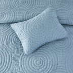 Halo Cotton Voile Hand Stitched Quilt Set Mélange Home