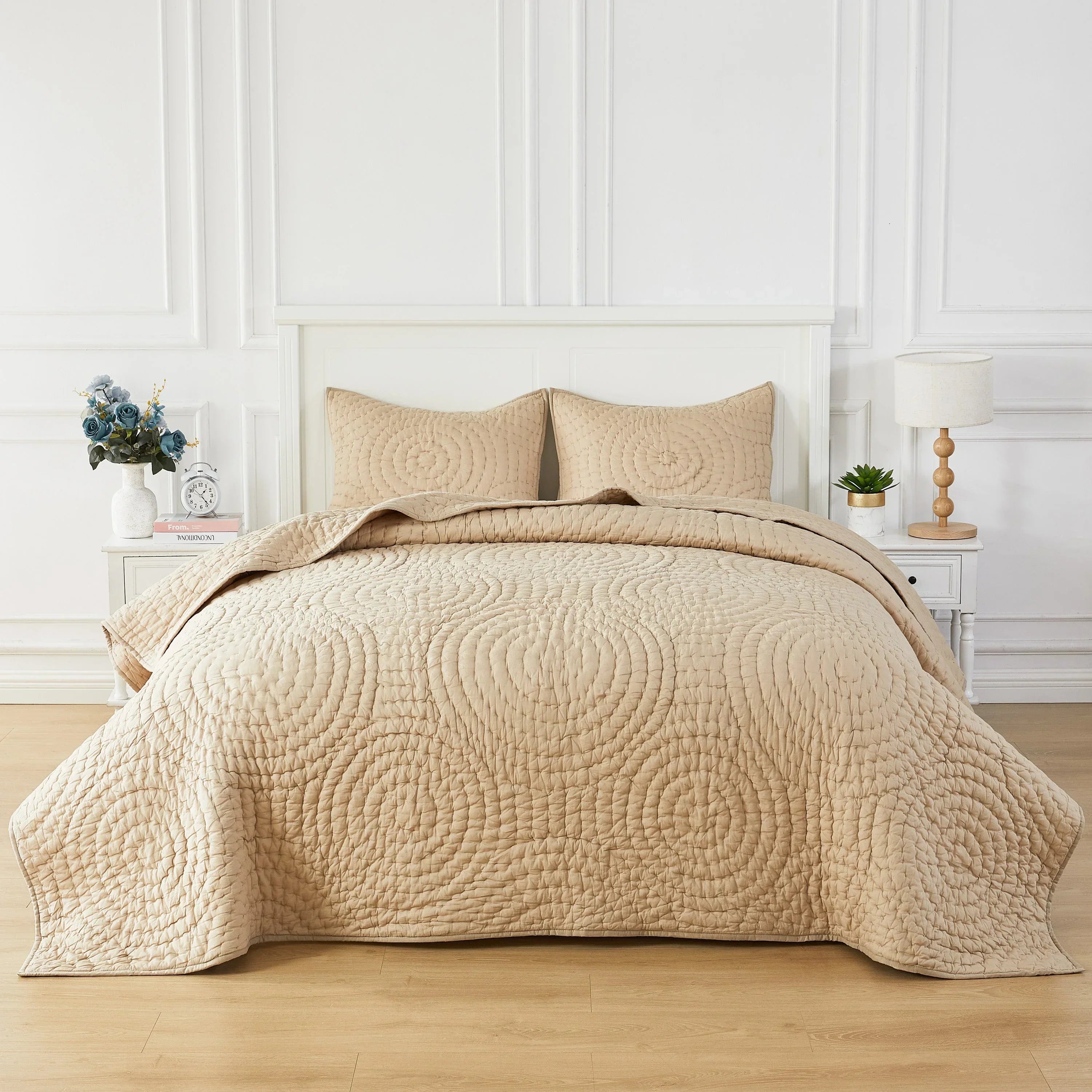 Halo Cotton Voile Hand Stitched Quilt Set Mélange Home