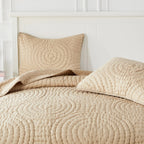 Halo Cotton Voile Hand Stitched Quilt Set Mélange Home