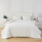 Halo Cotton Voile Hand Stitched Quilt Set Mélange Home