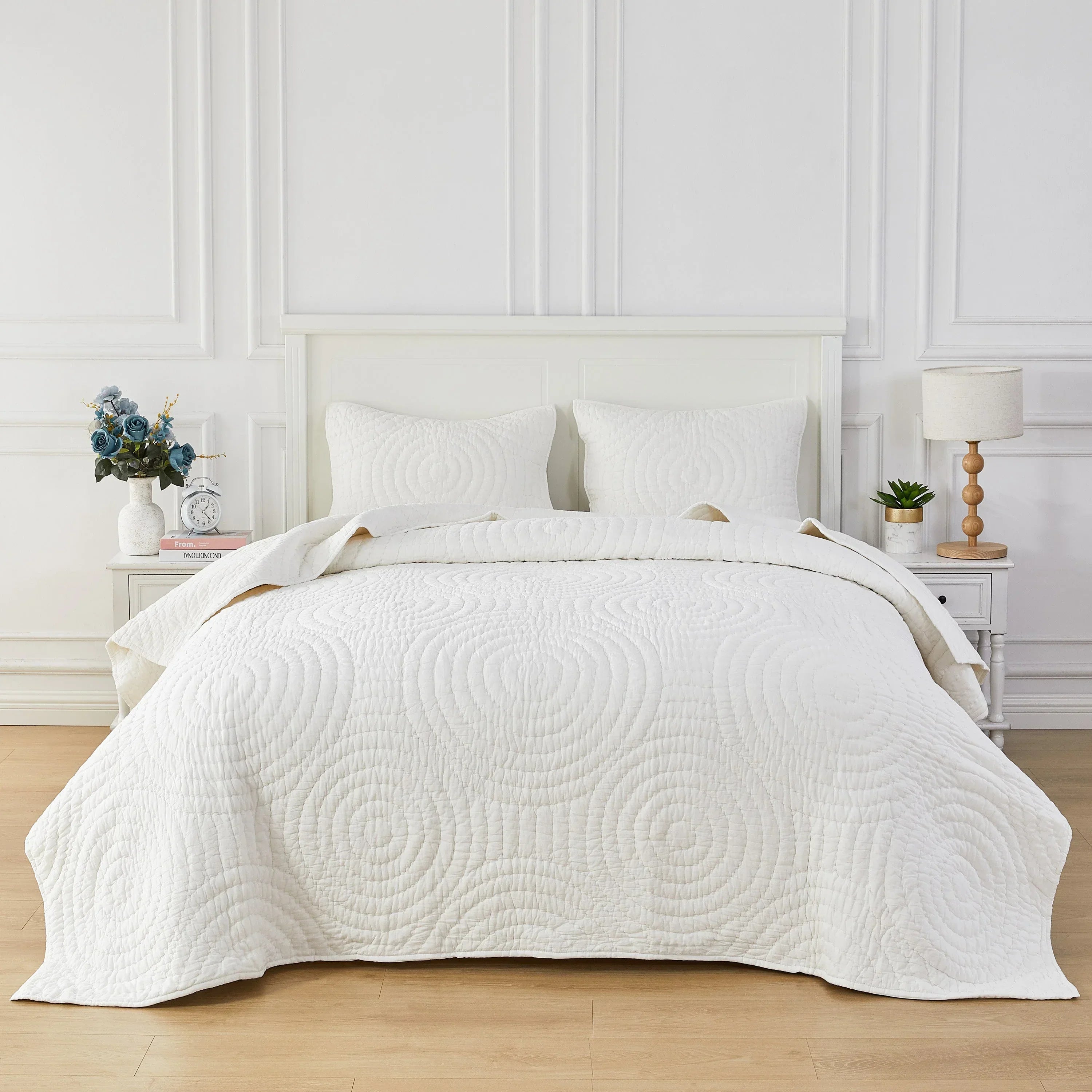 Halo Cotton Voile Hand Stitched Quilt Set Mélange Home