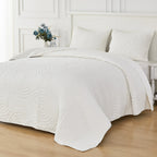 Halo Cotton Voile Hand Stitched Quilt Set Mélange Home