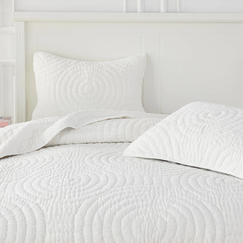 Halo Cotton Voile Hand Stitched Quilt Set Mélange Home