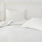 Halo Cotton Voile Hand Stitched Quilt Set Mélange Home