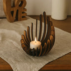 Hand Assembled for Lotus Candle Holder Centerpiece - No Assembly Required, Modern Minimalist Tealight Holder, Elegant Table Decor for Wedding, Home, Christmas, Mother's Day - Decoration for Dining Table, Living Room, Office, House Of Avana