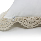 Hand Made Crochet Cotton Boudoir Pillow Mélange Home